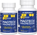 Natural Stacks Magtech Magnesium Value Bundle - 3 טפסים של מגנזיום - כולל Magtein L-Threonate - תמיכה מרגיעה ובריאות המוח * - 270 קפסולות מוחלטות