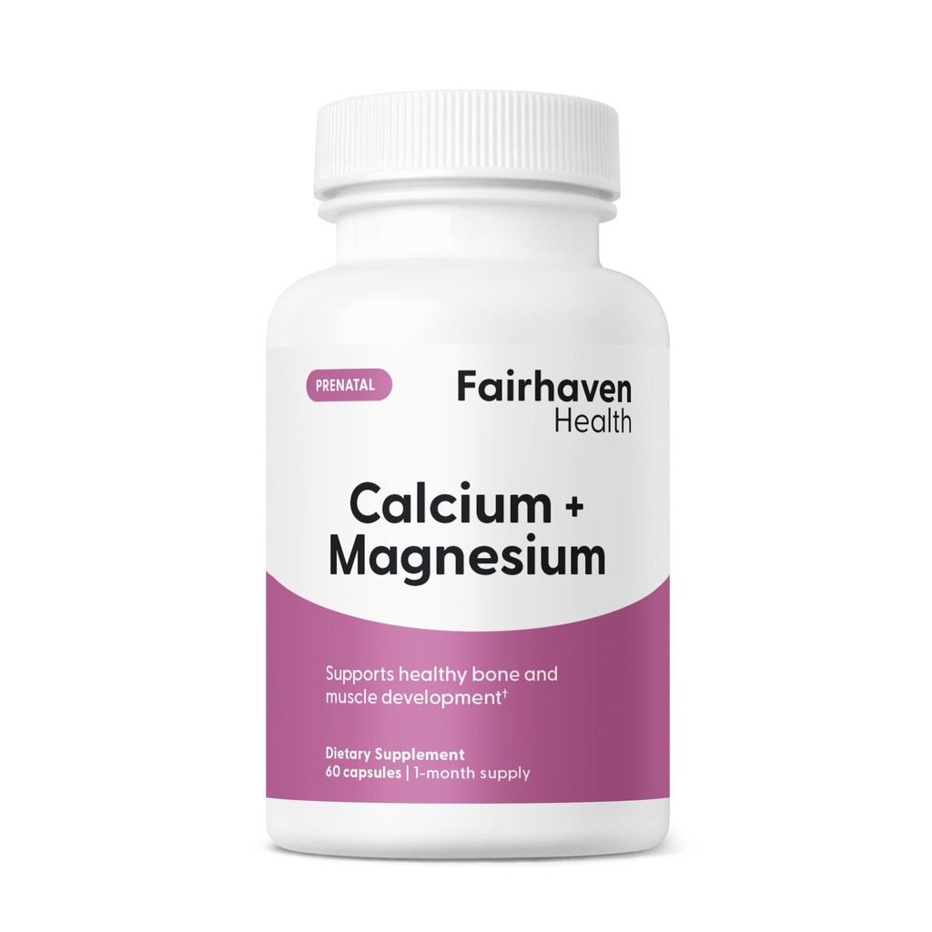 בריאות הוגנת Peapod Cal-Mag | Calcium ו- Magnesium תוספת עם ויטמין D3 עבור הריון, תינוק ובריאות נשית | Gluten & Milk Free Cal Magic תוסף 1 חודש אספקה