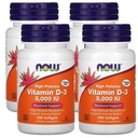 Now Foods Now Supplements, ויטמין D-3 5,000 IU, High Potency, Structural Support*, 240 Softgels (4 Pack)