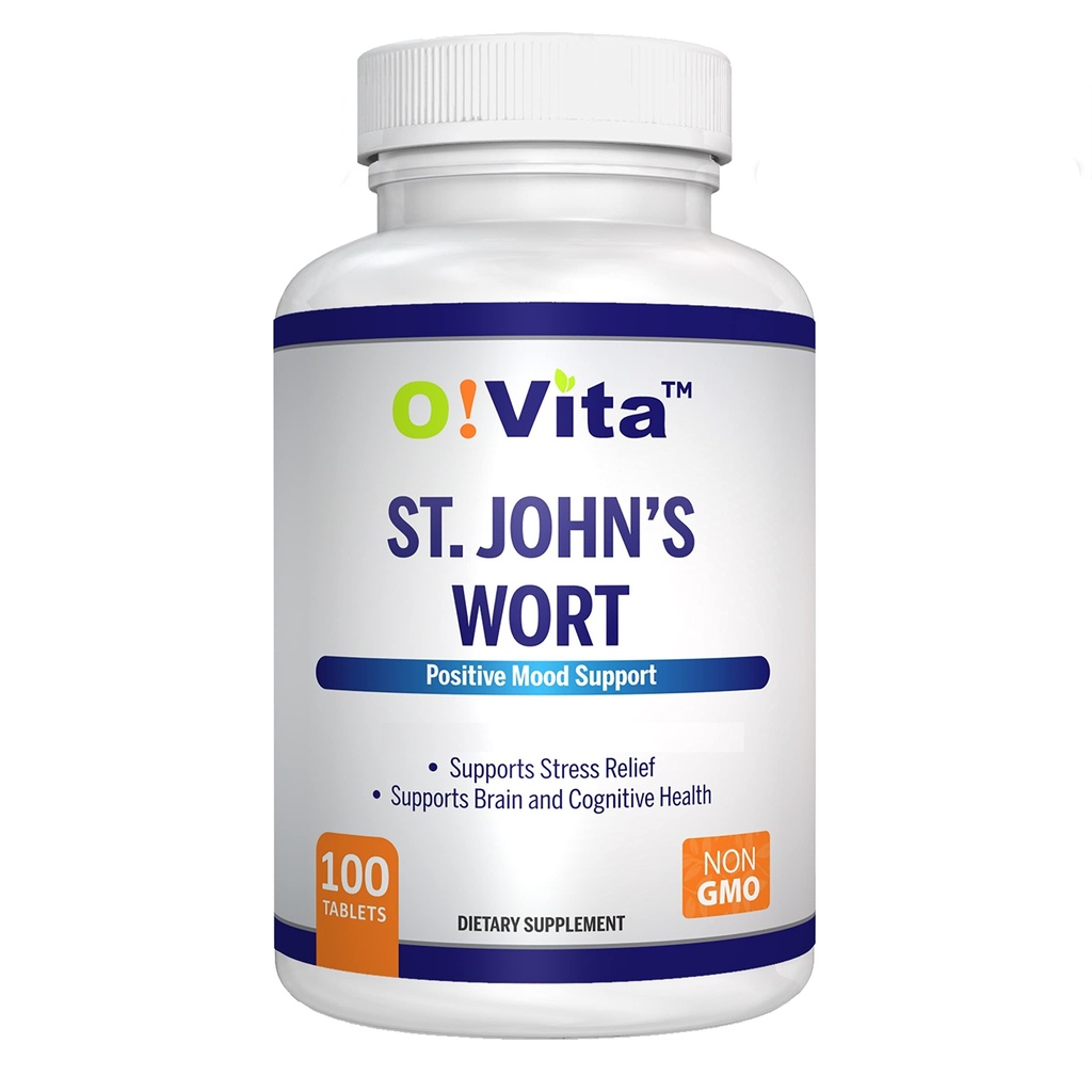 St. John's Wort 500mg (Tablets), Herbal Formulation, טבעוני, non-GMO, עד 100 ימים של אספקה