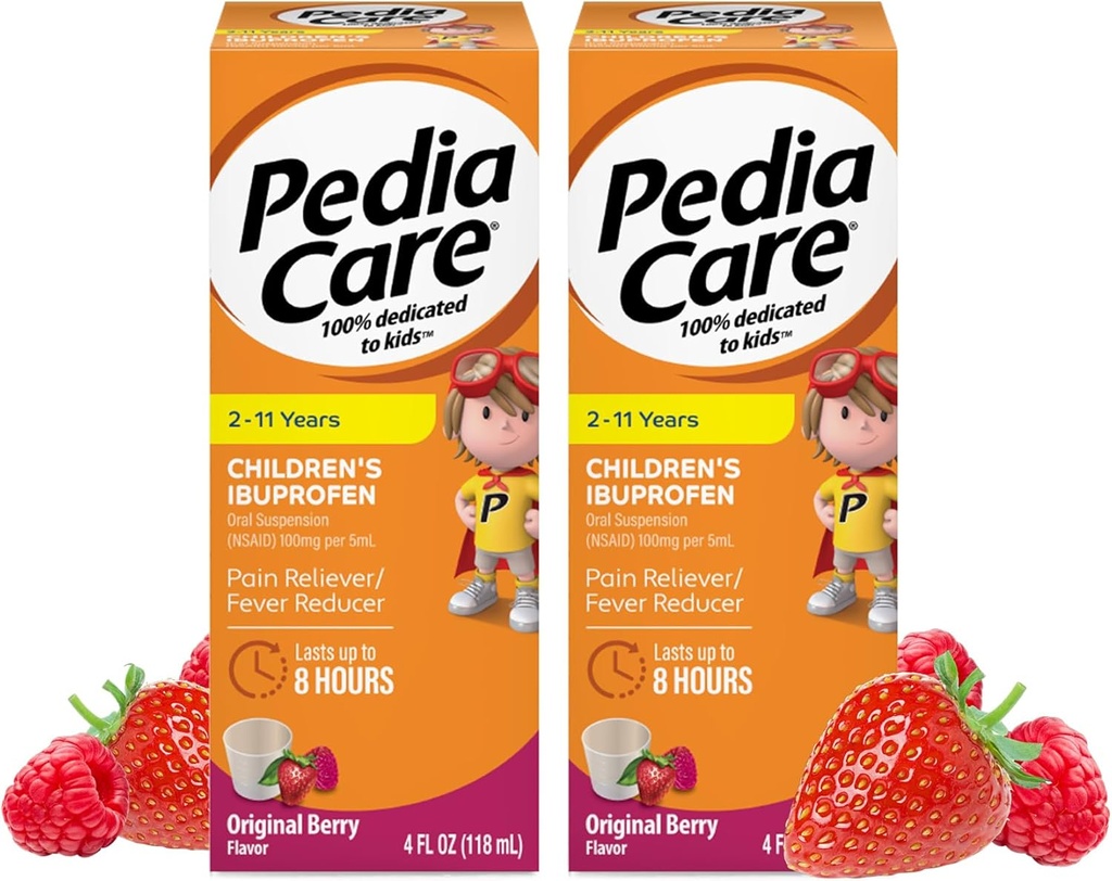 אספקת דם אוראלית של ילדים, ילדים Pain Reliever + Fever מופחת, ימי 2-11, ברי פלפור, 4 oz (2 Pack)