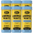 Viter Energy Caffeinated Mints 40mg Caffeine, B ויטמינים, סוכר חינם (Wintergreen, 20pcs, 6 Pack)