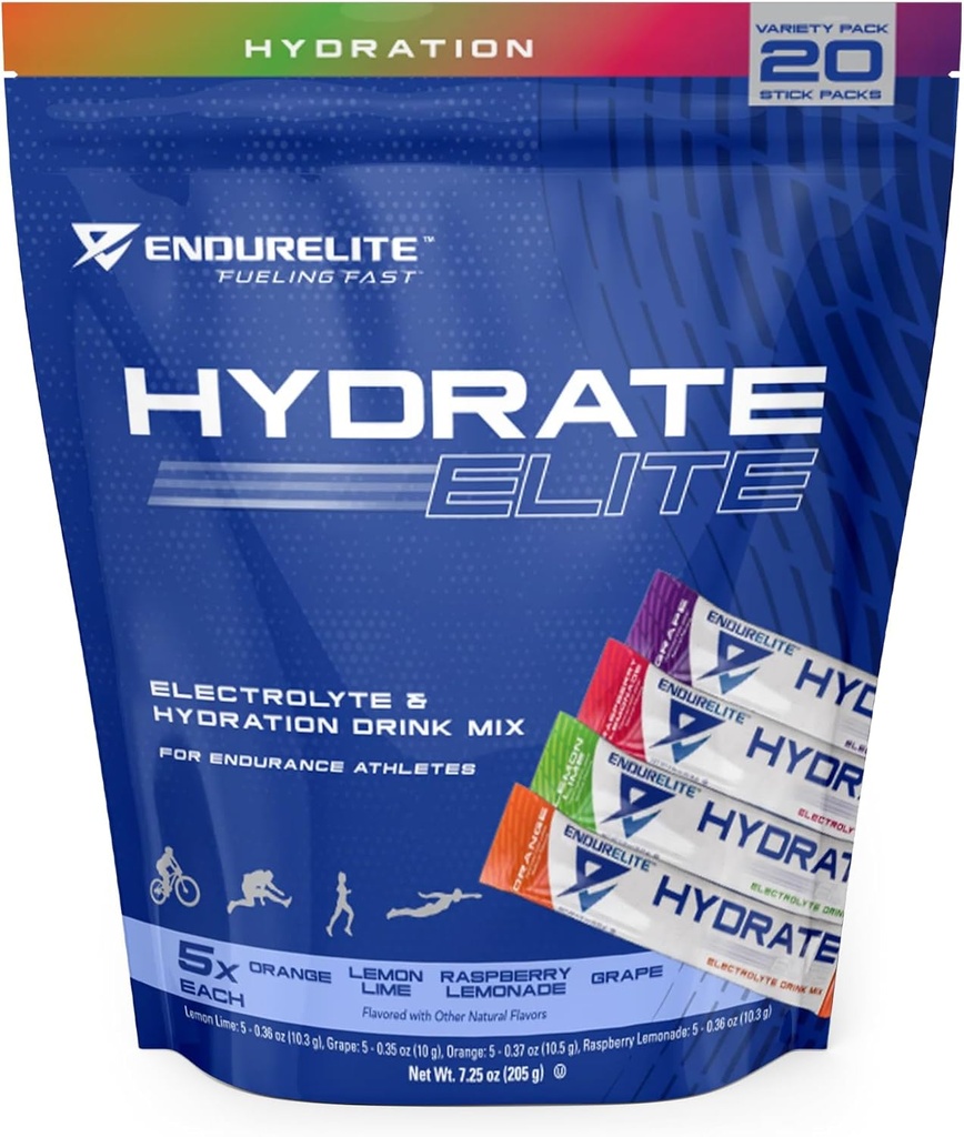EndurElite hydrote Elite- hydrotion אבקת Stick Packs - Variety Pack - 20 משרתות Bag
