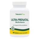 NaturesPlus Ultra Prenatal Multivitamin - 800 mcg Folate, 90 טבליות Vegetarian - תוספת טרום לידתי עם ברזל, Iodine, Calcium & B-Complex ויטמינים - Gluten-Free - 45 משרתים