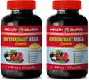 תוספת מורכבת נוגדי חמצון - ANTIOXIDANT MEGA COMPLEX 1440 MG - מנגוSteen תמצית, תוספי תזונה נוגדי חמצון, מנגו מולד קרונברי, ניקוי 2 בקבוקים 120 קפסולות