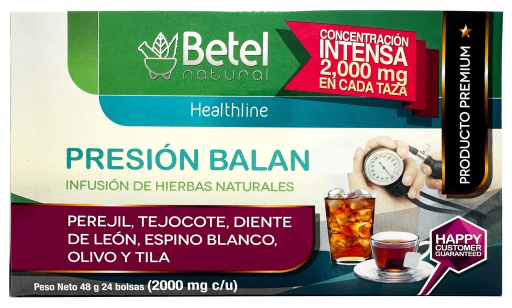 תה מוקדמת של Betel Natural - תמיכה בריאה ללחץ - 24 Tea Bags