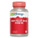SOLAרי Red Yeast Rice Plus CoQ-10 & No-Flush Niacin ויטמין B-3, תמיכה בריאה לב ו Cardiovascular, Non-Irradiated & Citrinin חינם, 60 יום כסף בחזרה להבטיח, 90 משרתות, 90 VegCaps, 90 VegCaps