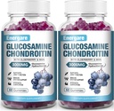 2 Pack 3000mg Glucosamine Chondroitin עם MSM חניכיים & Elderberry, תוספת כוח תמיכה משותפת בריאות, גמישות, Antioxidant, Immune תוספת חניכיים למבוגרים, גברים ונשים 120 ספירות