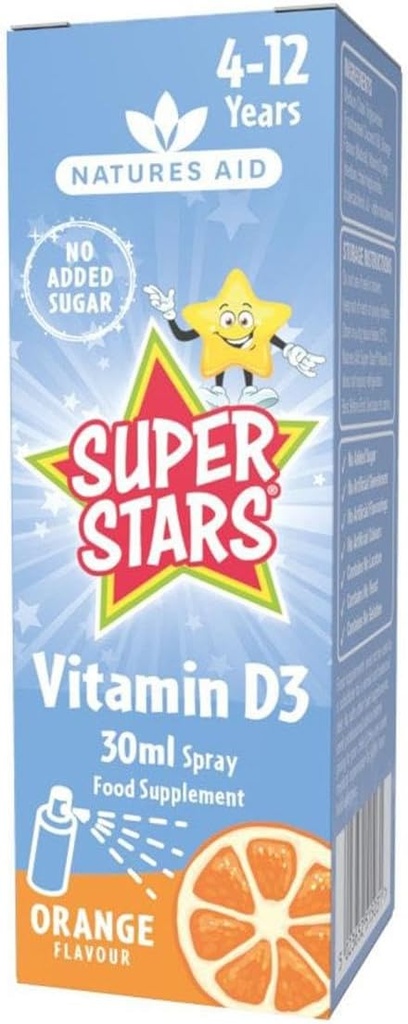 Natures Aid Super Stars ויטמין D Spray 1.01 fl oz
