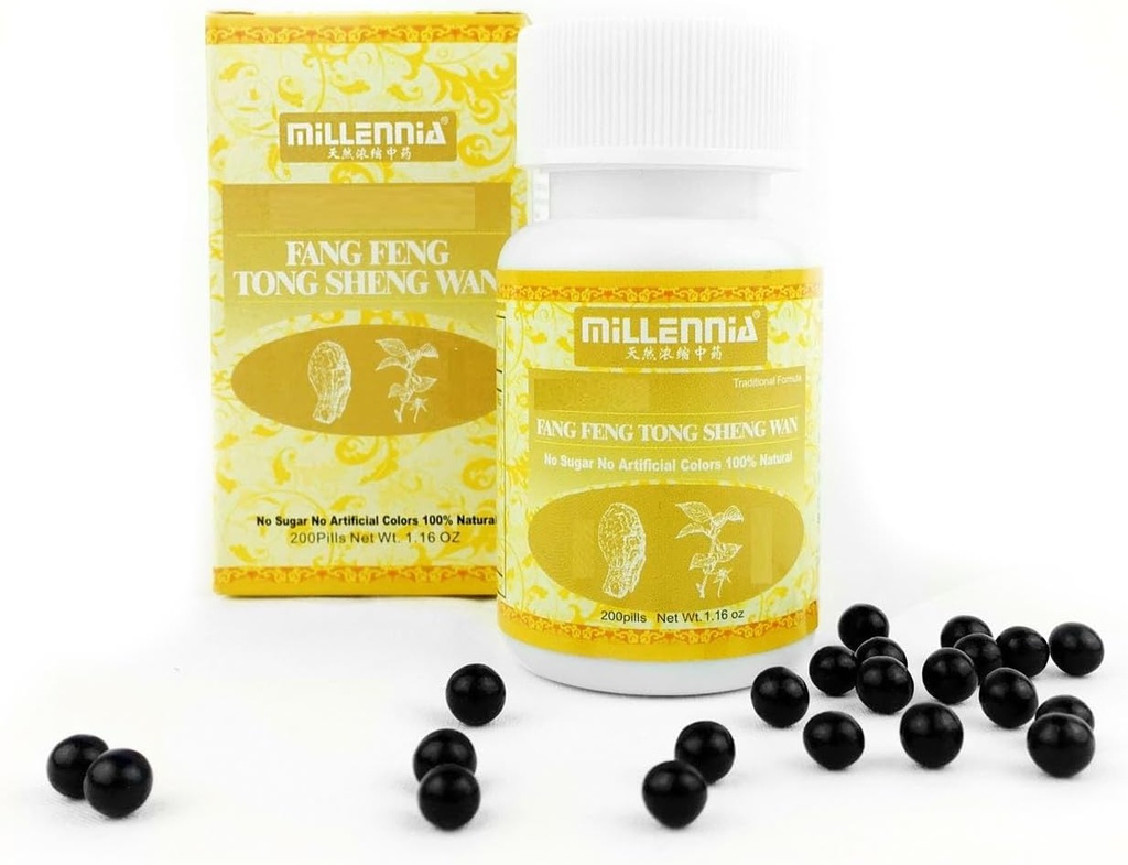 MENNIA Herbal תוסף Pills- Fang פנג טונג שאנג Wan - 12 בקבוק Pack (200 Pills/Bottle)