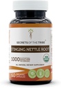 סודות השבט Sting Nettle Root 60 קפסולות, עשויים עם קפסולות ירקות ו USDA אורגני Sting Nettle Urtica diica הנשימהtory ו- Urinary System Health (60 קפסולות)
