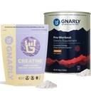 אבקת gnarly Nutrition Creatine, Unflavored (16.05oz) Preworkout מנגו (14.82oz)