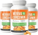 NERVE RENEW Meriva Curcumin עם Black Pepper ו Bioperine - Antioxidant Boost Nerve תמיכה תוסף - 3 Pack