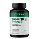 rTG אומגה 3 Norwegian Fish שמן עם CoQ10 Dietary Supplement- Heart Health & Antioxidant תמיכה עם ויטמין D & E - 2000 מ"ג Sustainably Sourced - Super rTG אומגה 3, 180 Softgels על ידי CGM Labs