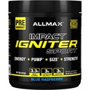 AllMAX IGNITER Sport, Blue Raspberry - 330 גרם - Pre-Workout Formula - עם Caffeine, L-Citrulline, L-Arginine, Creatine & Betaine - עד 50 משרתים