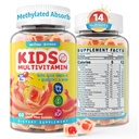 ילדים Multivitamin Gummies עם ברזל, סוכר חינם, ילדים יומי ויטמינים + פרוביוטיקה, Algae אומגה 3 (EPA / DHA), A, C, D, Methyl B12, Folate, B6, Zinc, Biotin, עבור צמיחה בריאה, Immune תמיכה, 60 הרוזן