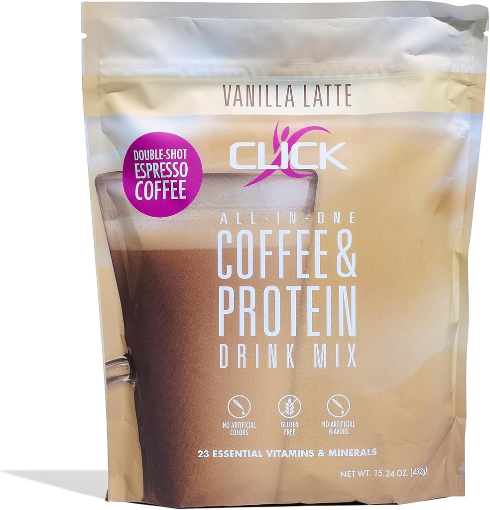 לחץ על אבקת חלבון קפה | Double Shot Espresso | 16g חלבונים | 23 ויטמין Essentials | Low Calorie Meal החלפה | 150 מ"ג קפאין | Gluten Free | No Artificial Flavors or