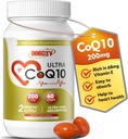 CoQ10 200 מ"ג Softgels - High Absorption Coenzyme Q10 לבריאות הלב, אנרגיה סלולרית ואנטיoxidant תמיכה - 60 גללים
