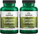 Swanson Curcumin Complex - Herbal תוספת תמיכה בריאות משותפת, ניידות ותפקוד גופני - סטנדרטי עם bioPerine עבור אבסורציה מקסימלית - (120 Veggie קפסולות) (2 Pack)