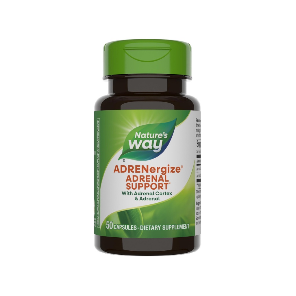 הדרך של הטבע ADRENergize עם Adrenal Cortex & Whole Adrenal, אנרגיה תמיכה *, 50 קפסולות