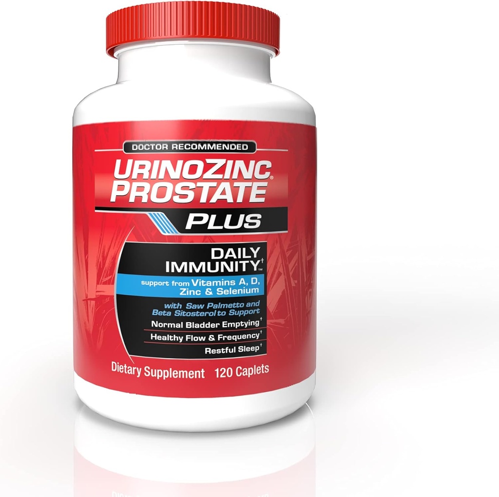 Ornozinc Prostate Plus Daily Immunity, 2 חודשים אספקה, עם Saw Palmetto & Beta Sitosterol, תומך בבריאות הערמונית ובריאות החיסון, 120 הרוזן