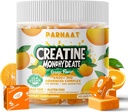 Creatine Monohydrate Chews מורכב 6400 מ"ג עבור גברים ונשים - מתקדם פורמולה W / L-Taurine + ויטמין B12, סוכר חינם צ'ואלה, 60 Orange Softchews