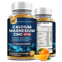 (2 Pack) Calcium Magnesium Zinc Gummies עם ויטמין D3, K2, B12 & B6 למבוגרים, סוכר חינם Magnesium Glycinate with Potum Sea Mosss, תוסף Calcium Citrate for Boned & Sleep Support Support