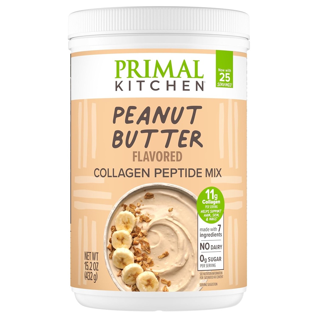 פרימי מטבח בוטנים אבלter Flavor Collagen דלק מיקס, Collagen Peptides, No Milk, 14.3 Ouncess