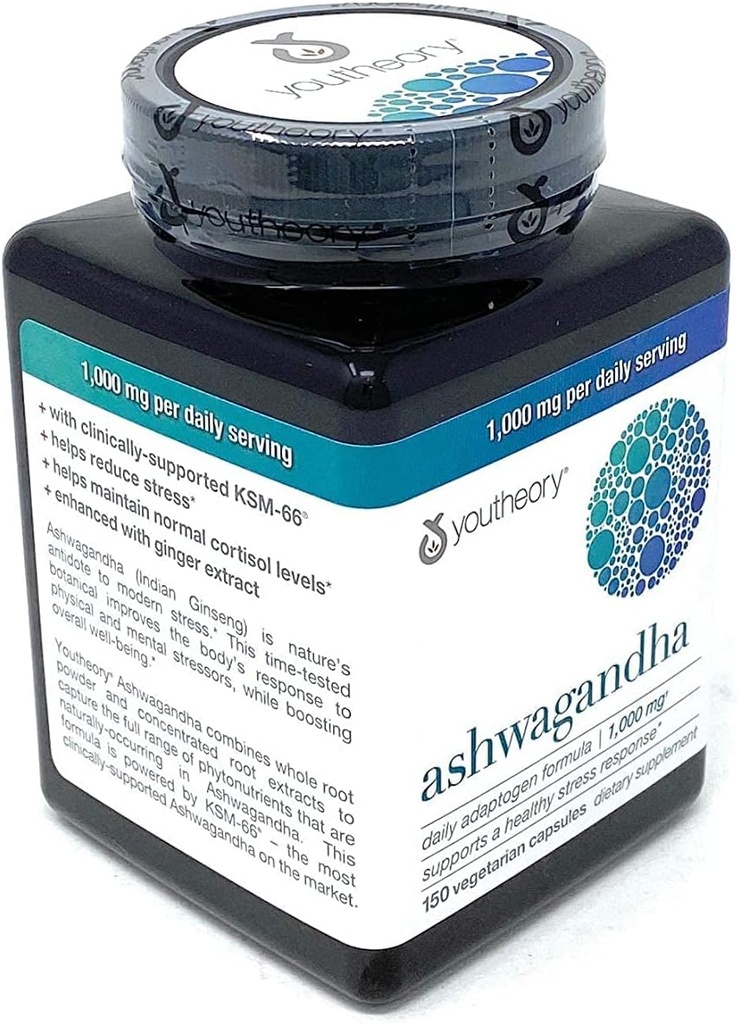 אורגני KSM-66 Ashwagandha Vegetarian תוספי 150 קפסולות, 1000 מ"ג ליום המשרת, Help Support a Healthy Stress Response