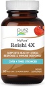 ESSENCE LABS MyPure Reishi 4X אורגני Mushrooms תוסף - 100% Real Mushroom Extract for Immune Support, Stress, Build Energy (60 קפסולות)