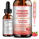Potassium Magnesium תוספת נוזל טיפות - תוספת גבוהה Absorption Potassium עם Magnesium, Calcium, ויטמין D3 K2, טבעוני, non-GMO Potasio תמיכה Cramps, העצם, השרירים - 2 Fl oz ozozium, ויטמין D3 K2, טבעוני, לא-GMO Potasio תמיכה המחוקק Cramps, העצם, שרירים - 2 Fl oz oz oz oz oz oz oz oz
