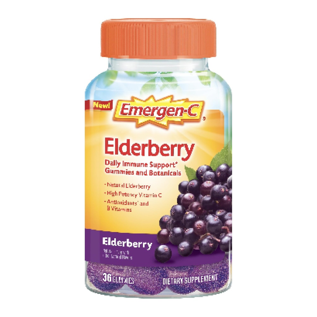 Agmys, Elderberry Immune לתמוך פלאבים טבעיים עם ויטמין C גבוה, חזרה לבית הספר Essentials - 36 הרוזן
