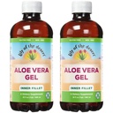 לילי של המדבר אלוורה גל - Inner Fillet Thicker Consistency Aloe Vera שותה עם ויטמינים טבעיים, Enzymes for Gut Health, Stomach Relief, Wellness, Glowing Skin, 32 Oz (Pack of 2)