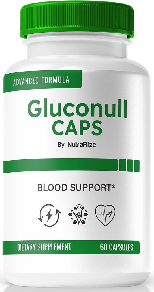 Gluconull Caps, רשמי Gluco NullCaps פורמולה, תמיכה טהורה עבור רמות Stable ואנרגיה דלק עבור בריאות כוללת, All-Natural Ingredients, Gluco Null Glyco Optimizer (60 קפסולות)