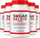 NutraRize (5 Pack) סוכר דלטרי קפסולות, פורמולה תמיכה רשמית לבריאות הכללית, גלולת סוכר כדי לשמור על רמות אפשריות בריאות, Premium SugarDelete Pastillas Review (300 קפסולות)
