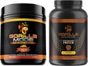 Gorilla Mind Pre Workout (Orange Rush) + Premium Whey חלבונים (Chocolate) - מקיף עבור דלק תוצאות מקסימליות