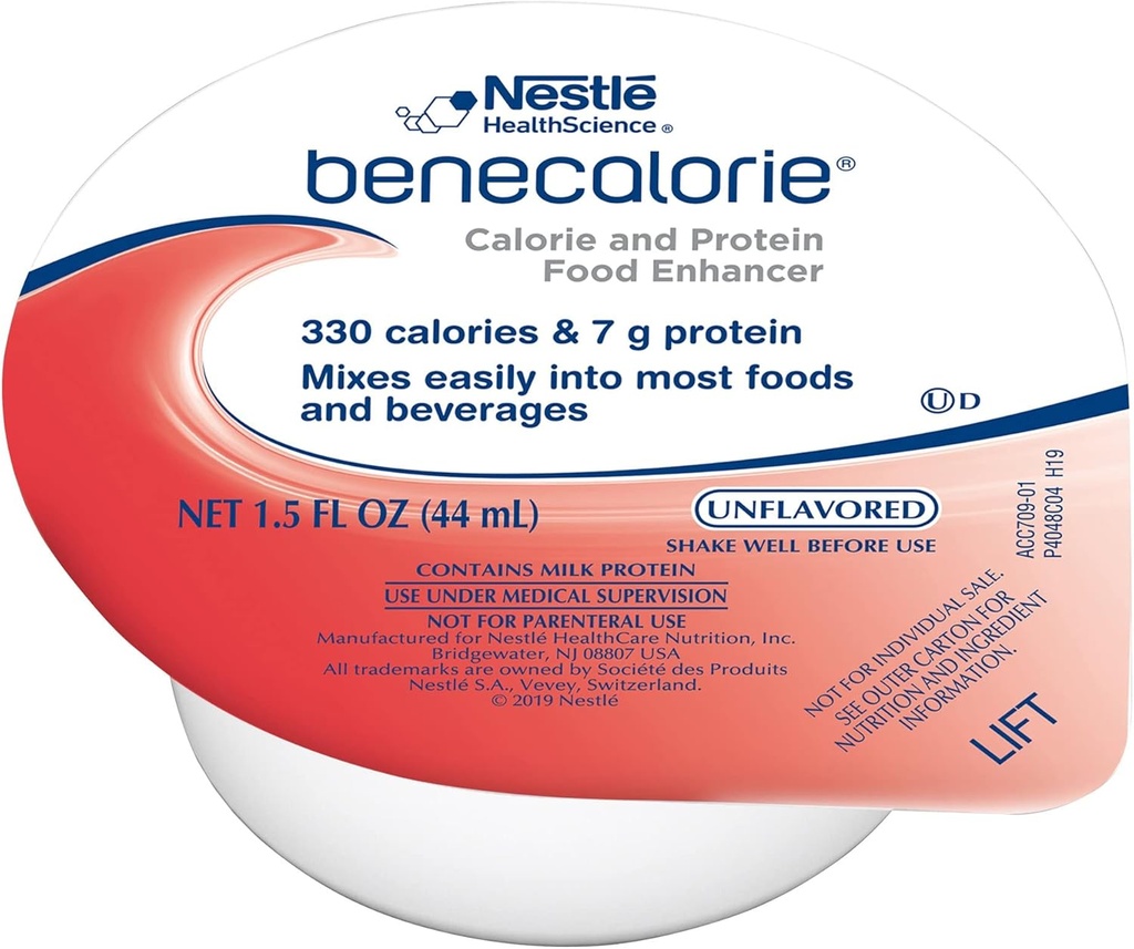 Beneקלוריות Calorie ו-חלבון Enhancer - Unflavored (330 קלוריות, 7g חלבון) - 1.5 כוסות oz, 24 Pack