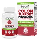 Probulin מושבת תמיכה Probiotic תוסף, Daily Gut, Digestive ו- Immune Health Probiotics for Men and Women, 20 מיליארד CFU, טבעוני, 30 Countבק