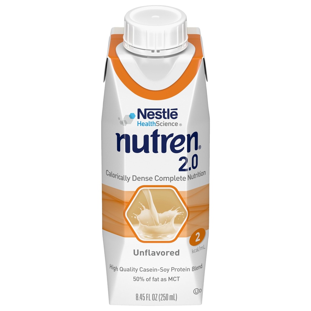 Nutren (2.0 kcal / mL) Calorly-Dense Tube להאכיל פורמולה, Unflavored, 8.45 Fl Oz או 250 mL (Pack of 24)