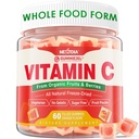 ויטמין C מסטיקמי 120 מ"ג למבוגרים, סוכר חינם, Daily Immune Defense, Raw Antioxidant, 100% Whole מזון צ'וינט תוספי ויטמין C מ 1200mg Berries & פירות לקולג'ן, טבעוני, 60 הרוזן