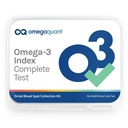 אומגה Quant אומגה 3 Index Complete - Whole Fatty Acid Blood Test Kit כולל - אומגה 3s, אומגה 6s, שומן רווי, מונות בלתי רווי, שומני Trans Fats | 1 Complete Home Kit Kit