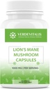 Lion's Mane כמוסות - Daily Mushroom תוסף לזיכרון, Focus & Clarity - Brain Booster- Mushroom קפסולות לתמיכה בבריאות המוח - המיוצר בארה"ב - 100 קפסולות