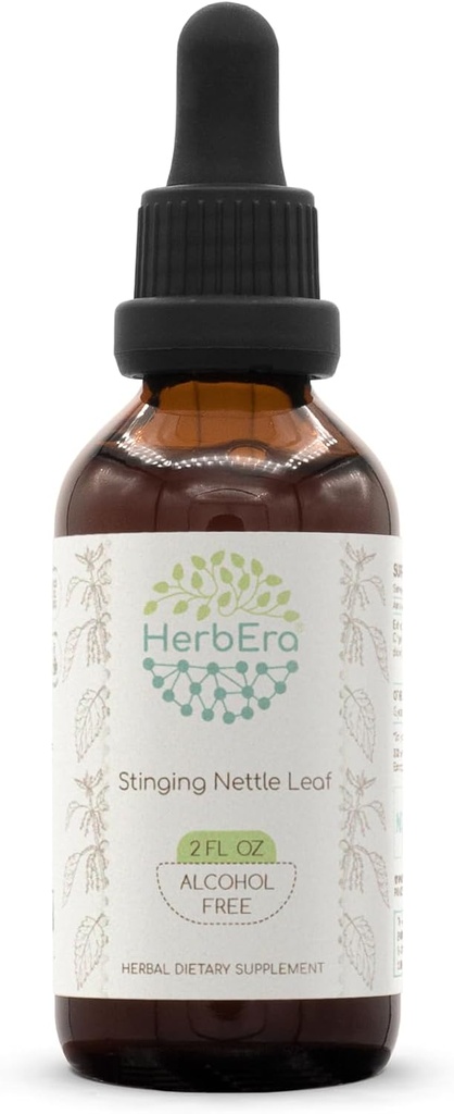 Sting Nettle Leaf B60-Free Herbal Extracting Tincture, excentrated נוזל טיפות טבעי Sting Nettle (Urtica Dioica) Dried Leaf (2 floz)