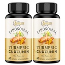 תוסף Liposomal Turmeric Curcumin - 2000 מ"ג, 95% תמצית Curcuminoid עם פיפרין - 60 Softgels (2בק)