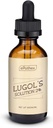 2oz Glass Dropper Bottle מכיל Potassium Iodide ו Iodine, 60 מ"ל