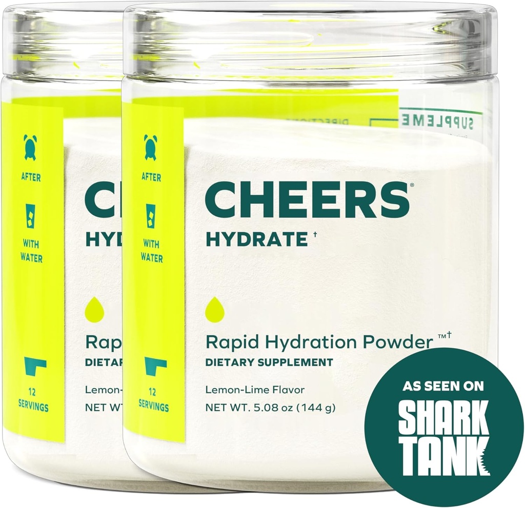 Cheers hydrote | Oral Rehydration Solution | Electrolytes for Rapidhydrtion | Lemon Lime Flavor | 24שרתים | תוספת אלקטרוליטית עם Sodium, Potassium, Glucose