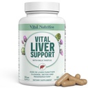Vital Liver תומך חדש פורמולה Liver תוסף ויטמין Liver - 9-in-1 Liver Health Formula, Cleanse & Fix Formula with Organic Milk Thistle Supports Liver Health Cleanse
