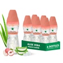 מיץ Aloe vera (Peach tasteed) עם גדול יותר של Aloe pulp (6 Packs) מיץ צמחי גדול עבור hydration וכולל גדול aloe pulp. זה בריא למבוגרים ולילדים