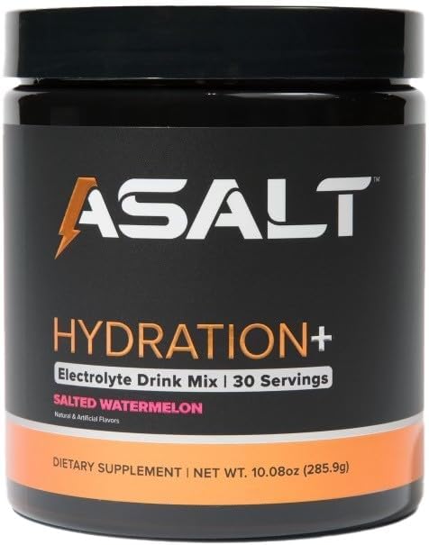 ASALT hydrotion + אבקת אלקטרוליט לשתות Mix, 30 משרתים, סוכר חינם עם מלח ורוד ההימלאיה, Zinc, Creatine Monohydrate, ו Turine, Active Recovery for Sports and Fitness, Keto ו- Paleo