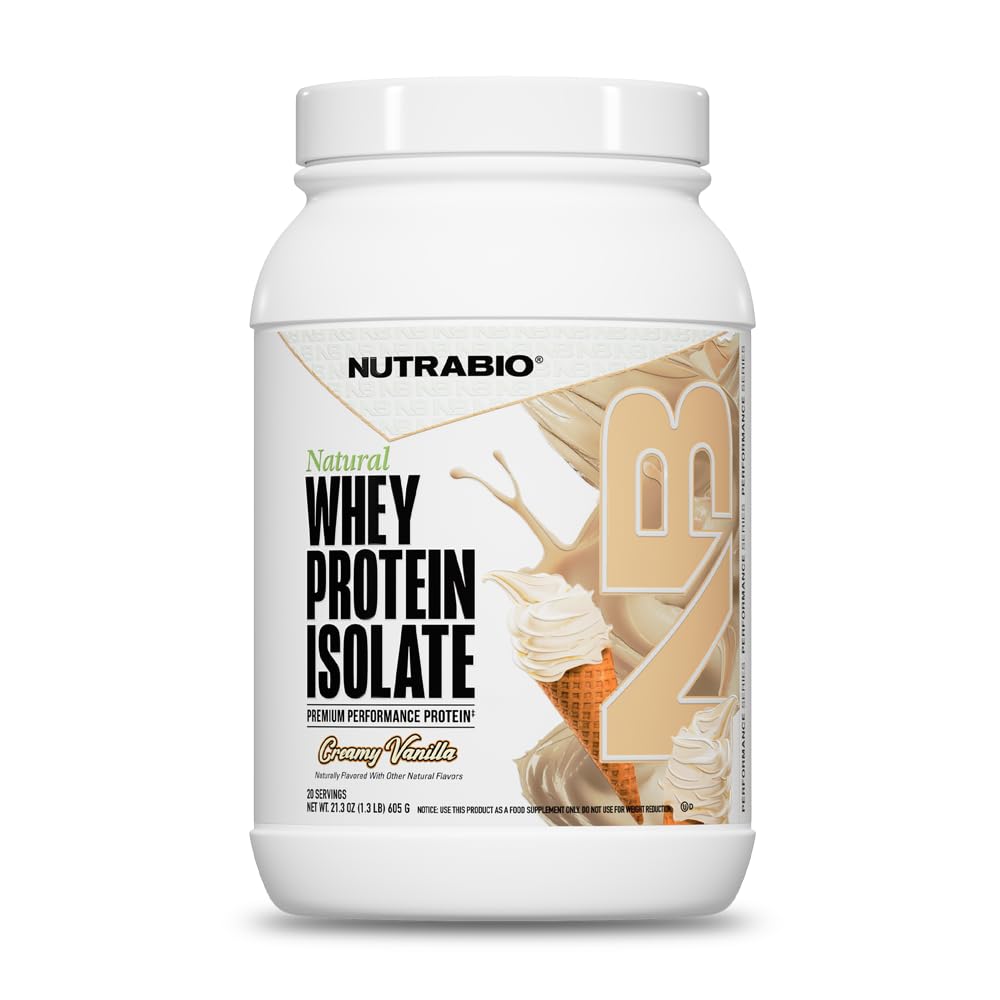 NutraBio Grass פד Whey Isolate אבקת חלבון - 25G של חלבון Per Scoop - סוכר חינם טבעי Lean שריר חלבון תוספת - Vanilla Bean- 2 פאונד, 29 משרתים.